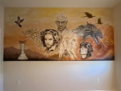 game of thrones mural